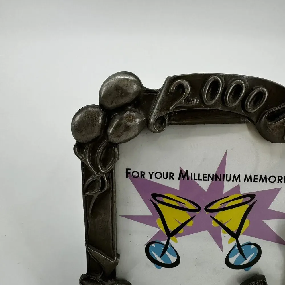Sixtrees Millennium Memories Pewter 2000 1999 Photo Frame 3x5